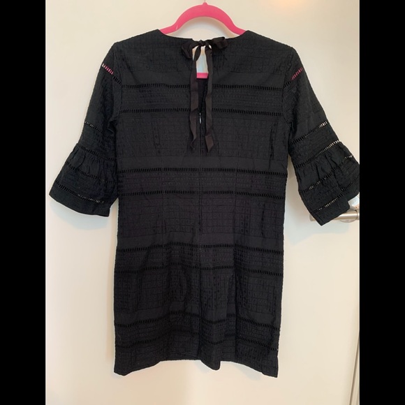 J CREW Black Bell Sleeve Dress 00 NWT Retail $118 - Picture 5 of 7